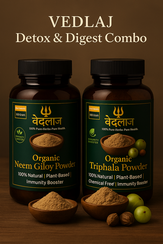 VEDLAJ Detox & Digest Combo (Triphala Powder + Giloy Powder)